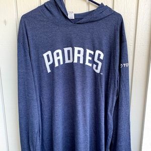 San Diego Padres blue & white heather hoodie, XL